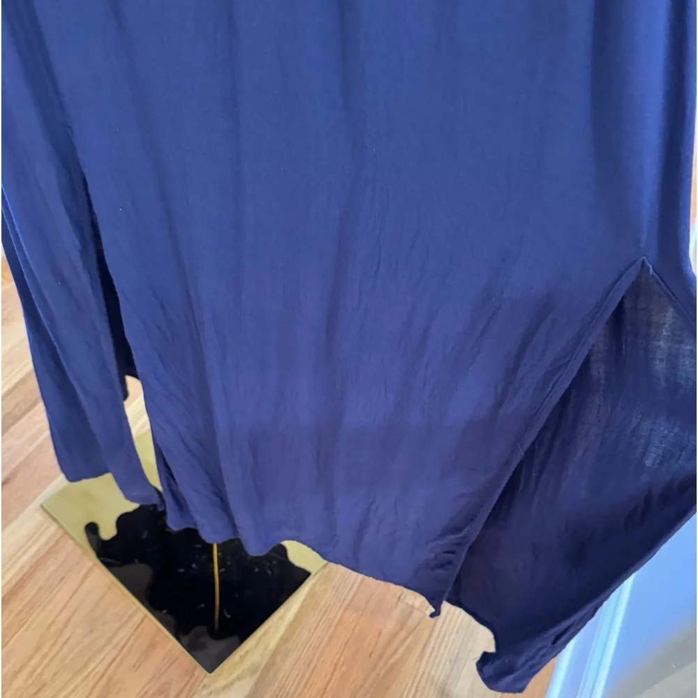 Cotton Emporium Navy Smocked off Shoulder Maxi Dress - Picture 3 of 11